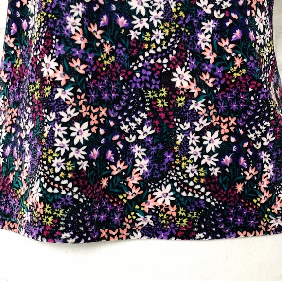 NWOT GENERATION LOVE Purple Velvet Floral Puffed Short Sleeve Blouse Size XS - Picture 9 of 12